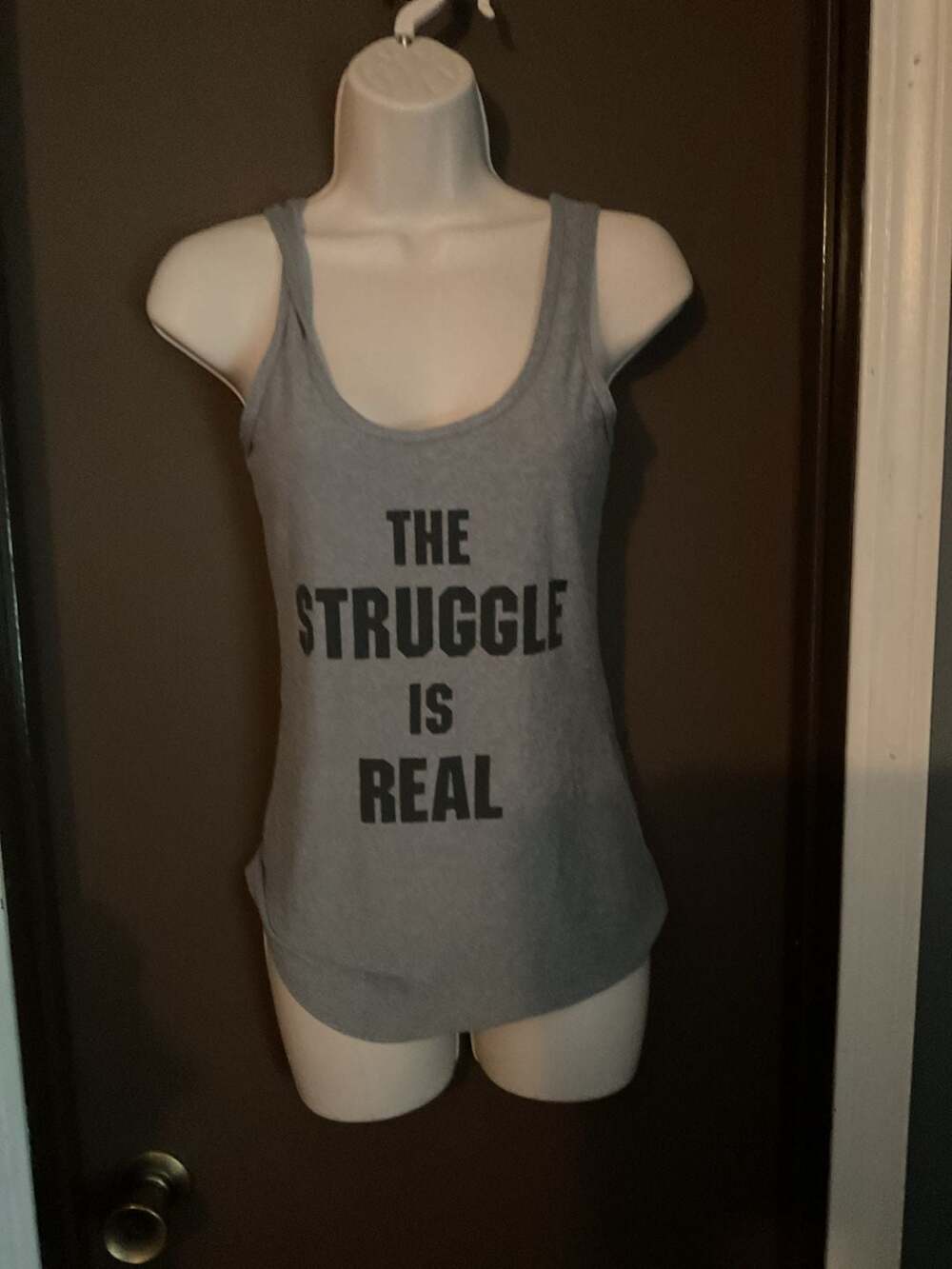 No Boundaries The Struggle Is Real Graphic Racerback Tank Top